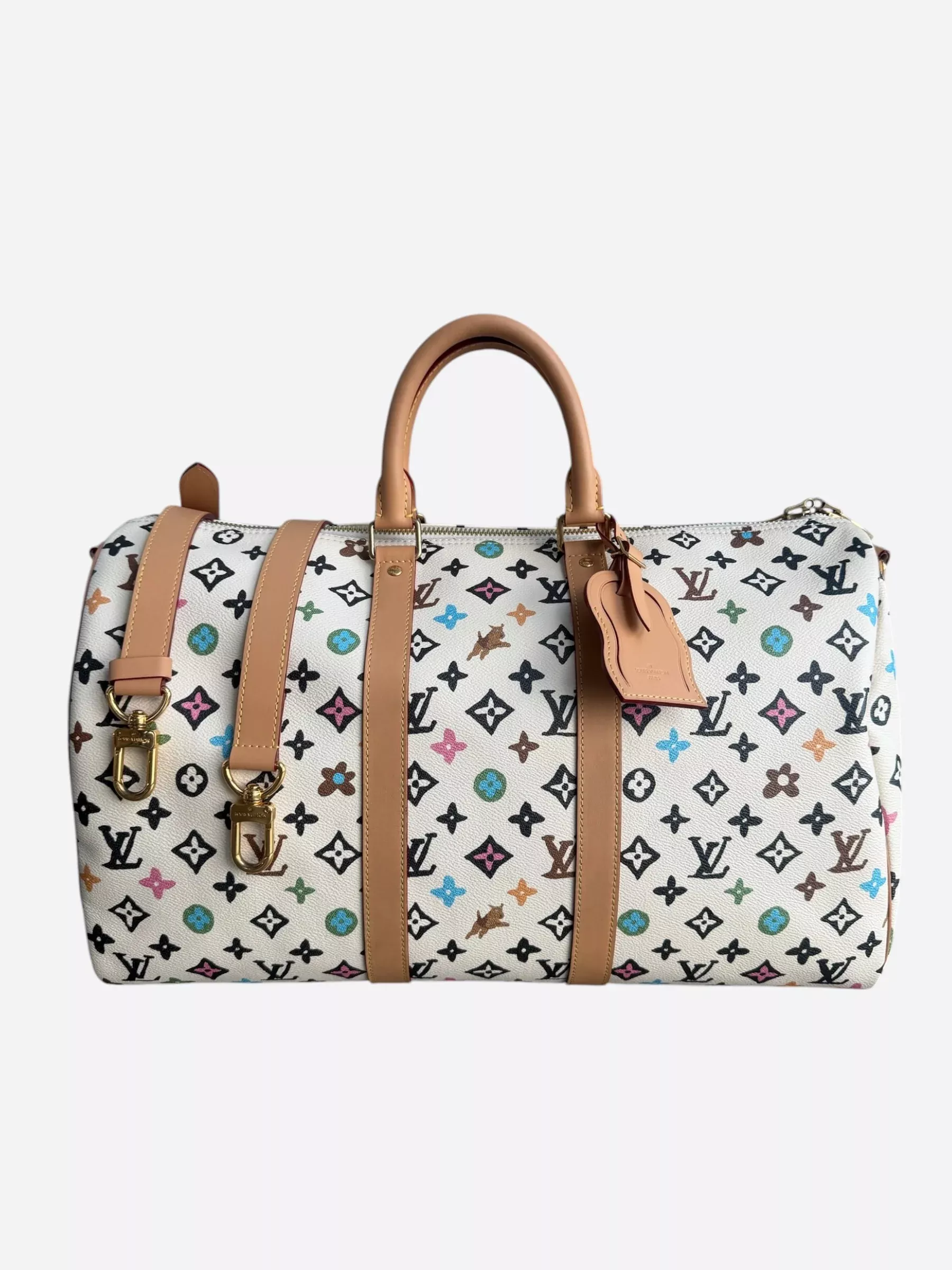 Louis Vuitton Tyler The Creator Cream & Multicolor Monogram Keepall 50