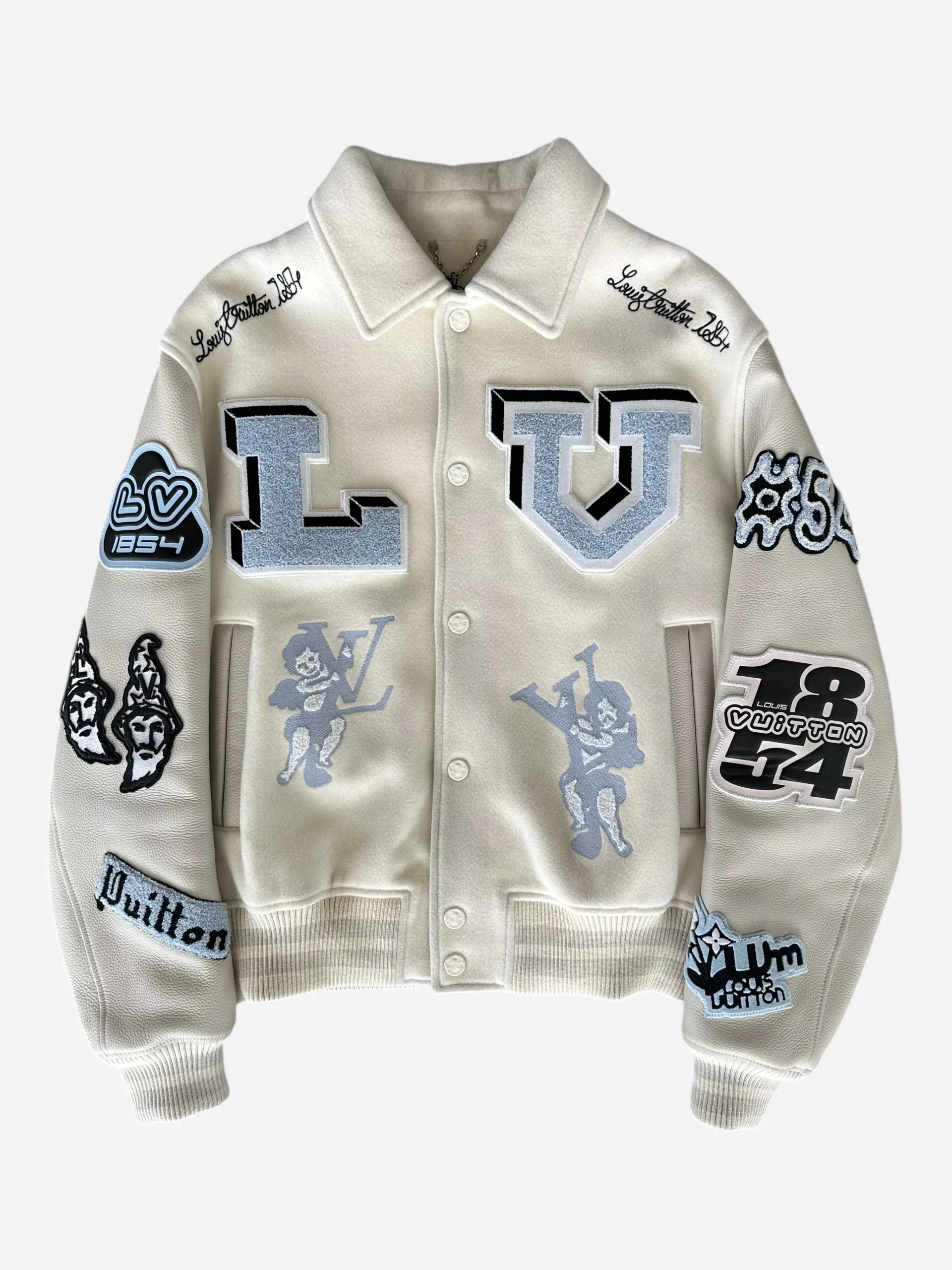 Louis Vuitton White & Blue Bunny Varsity Jacket