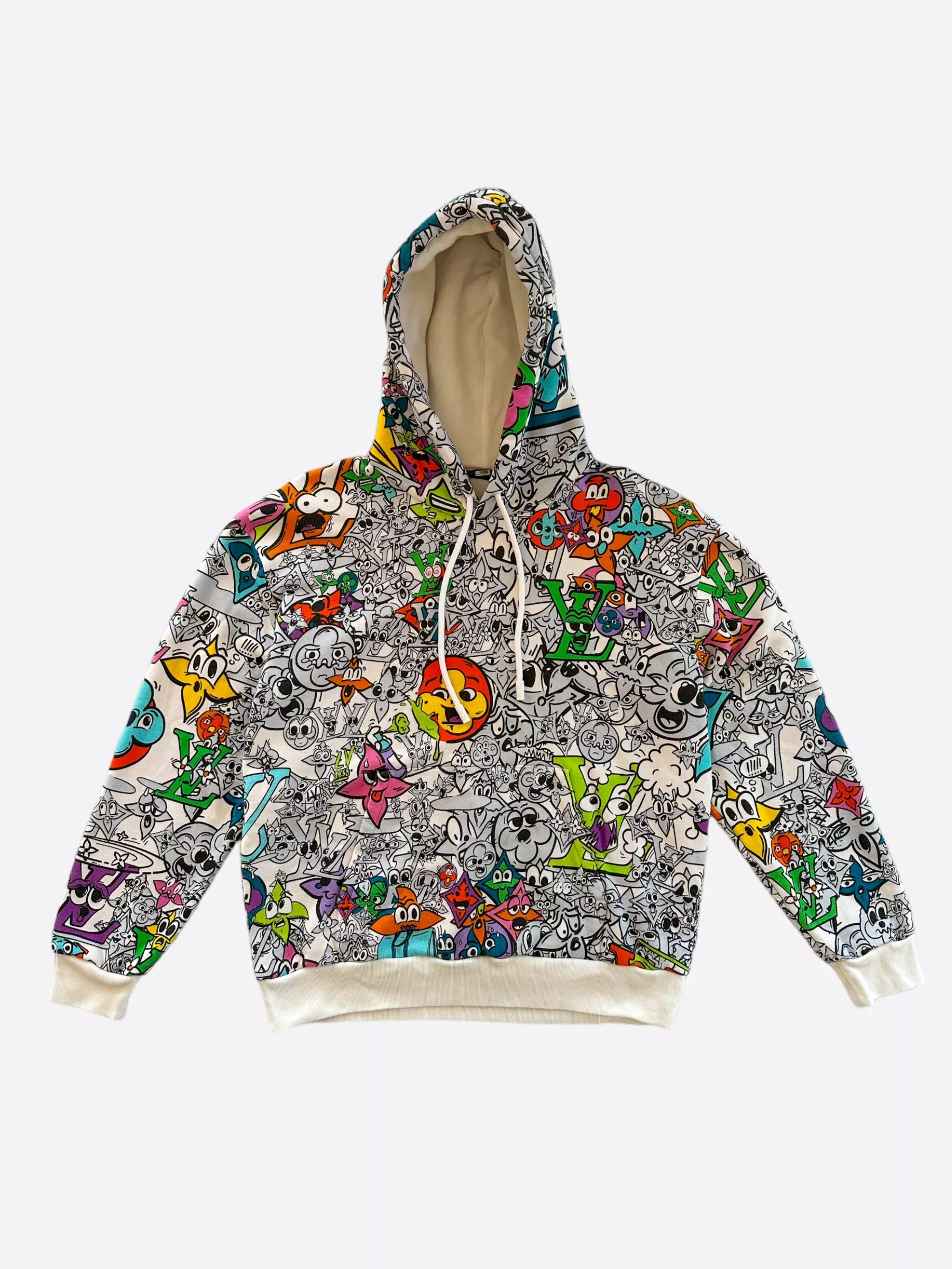 Louis Vuitton White Comic Monogram Hoodie