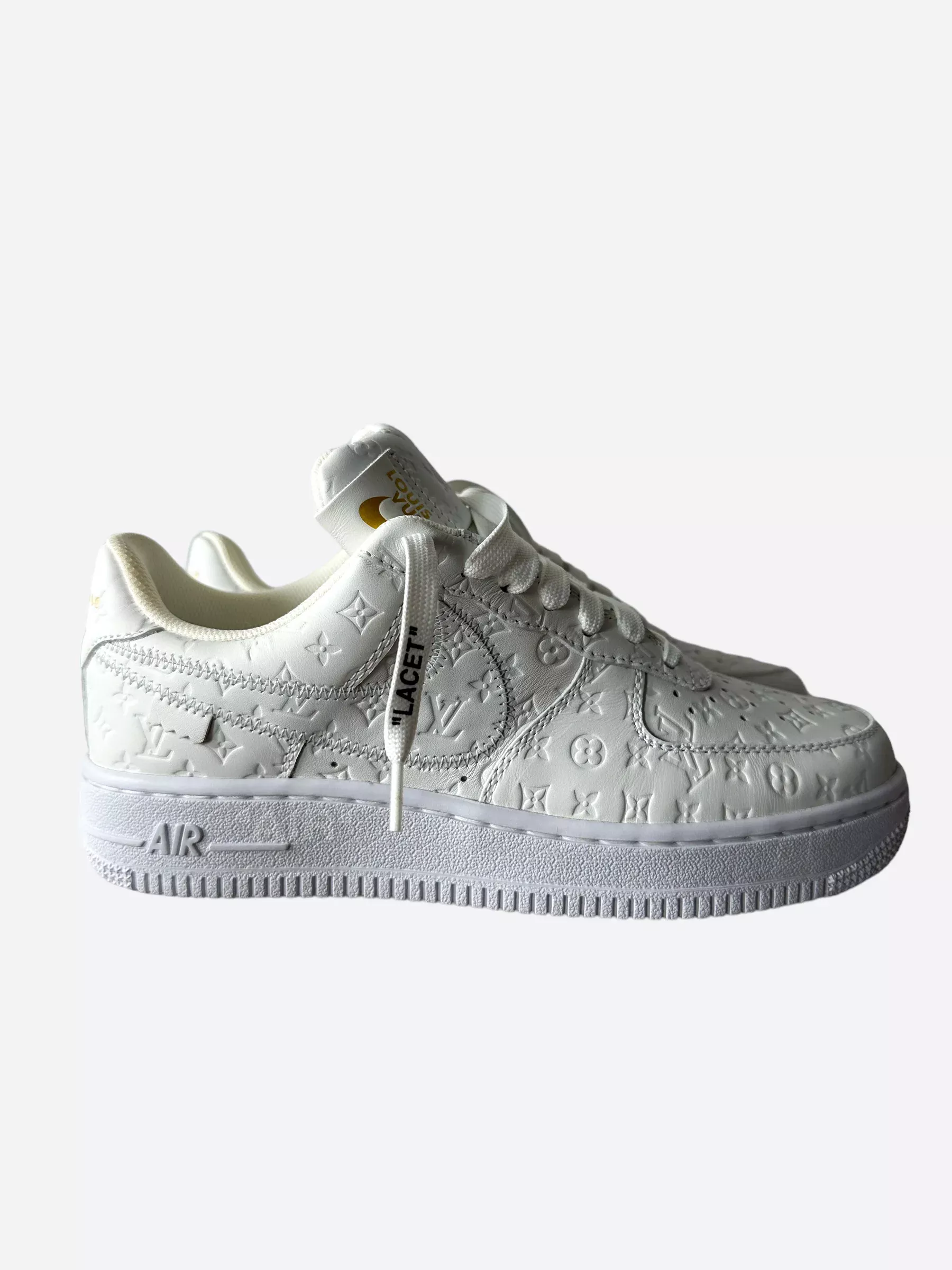 Louis Vuitton White Monogram Nike Air Force 1