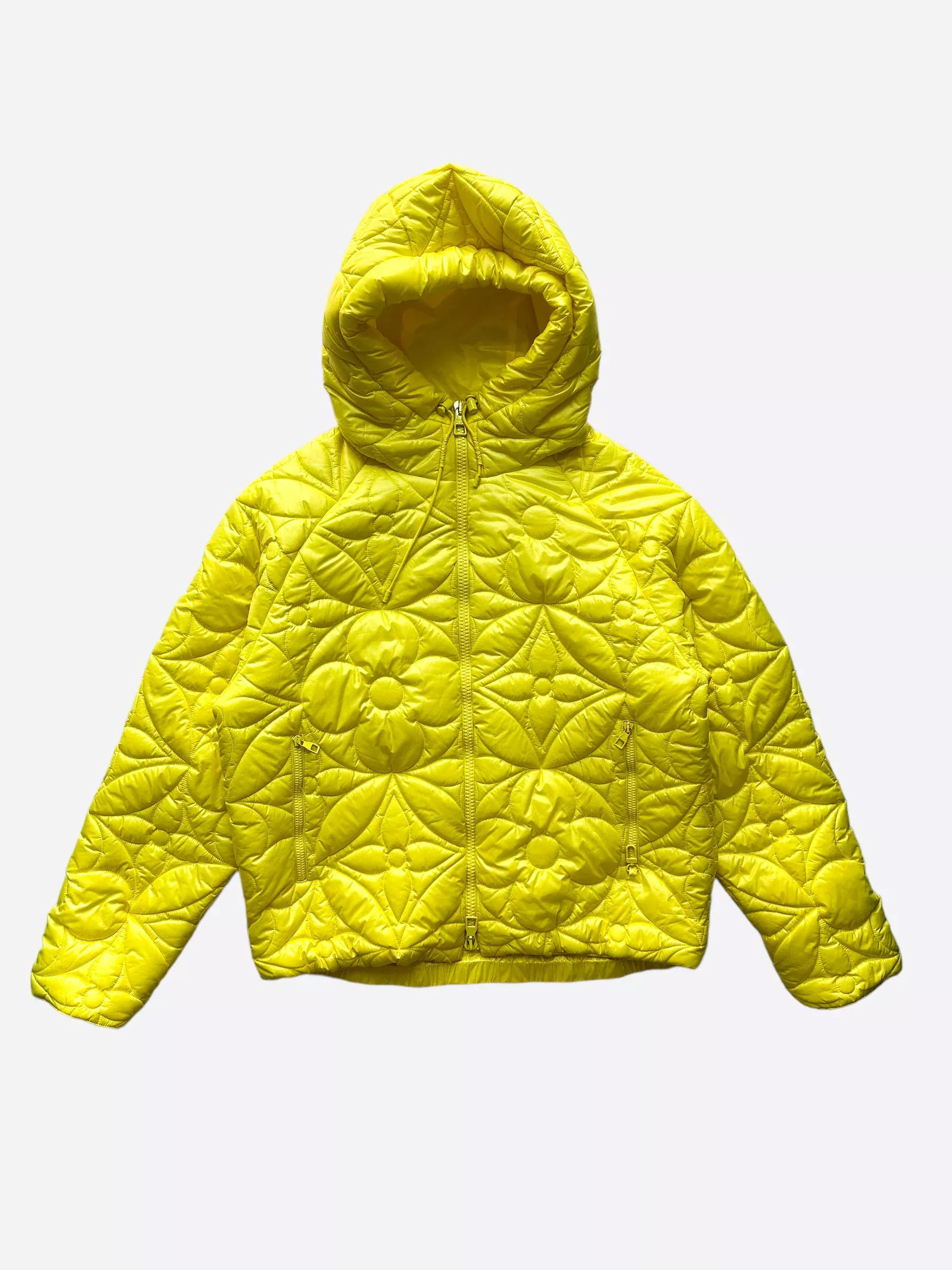Louis Vuitton Yellow Flower Monogram Puffer Jacket