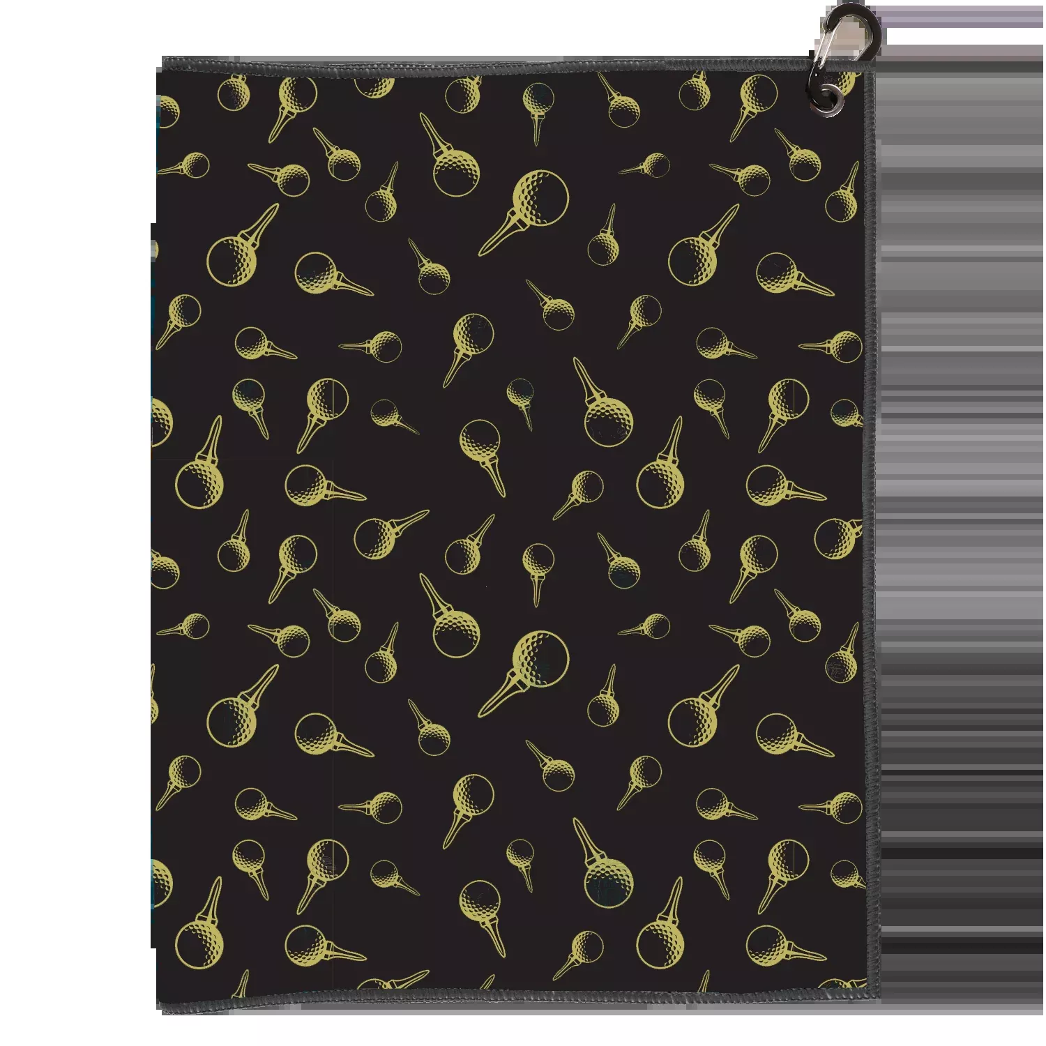 Microfiber Golf Towel - Gold Tees