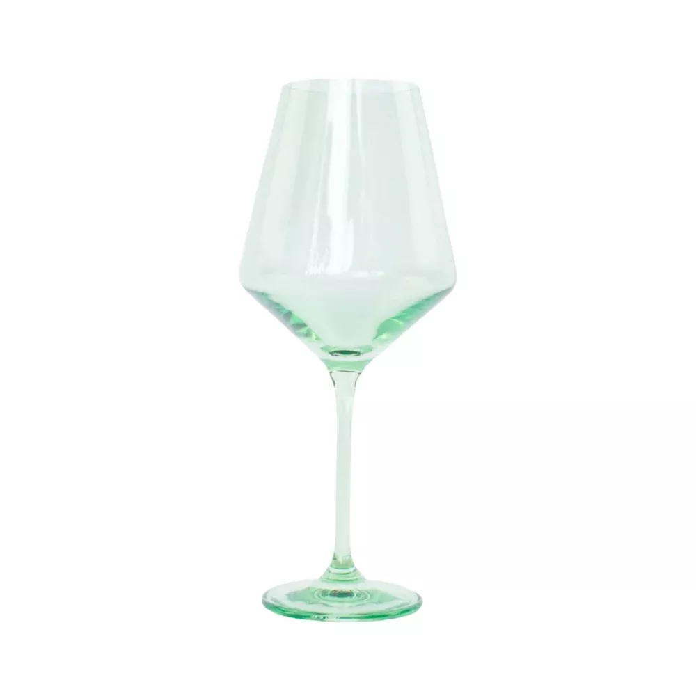 Mint Green Stemmed Wine Glasses