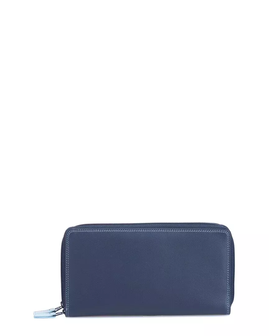 Mywalit Large Double Zip Around Leather Purse