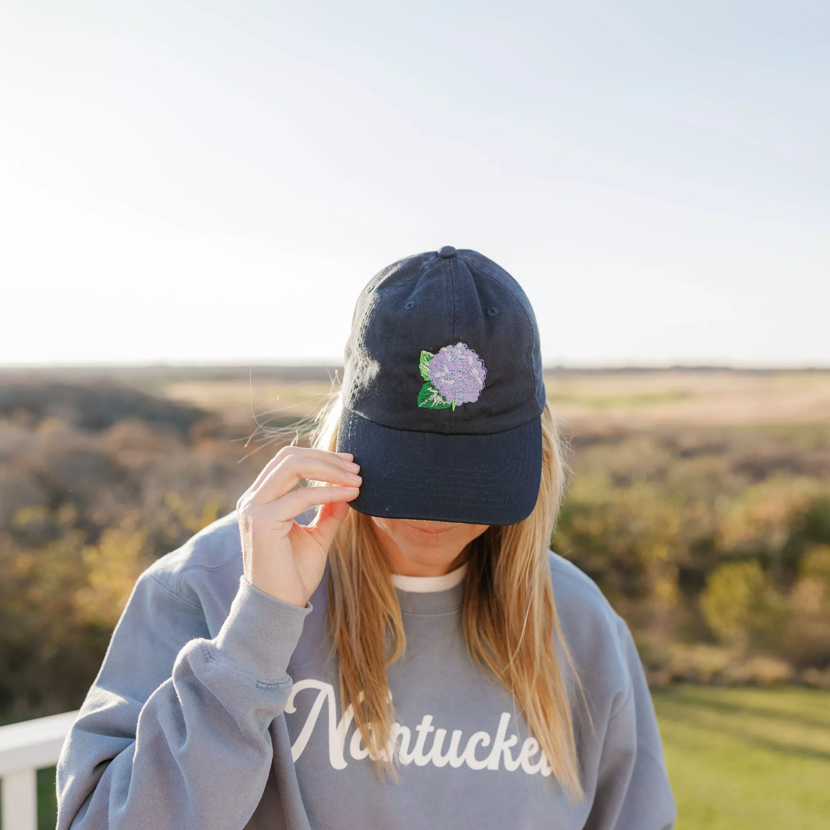 Nantucket Hydrangea Baseball Cap