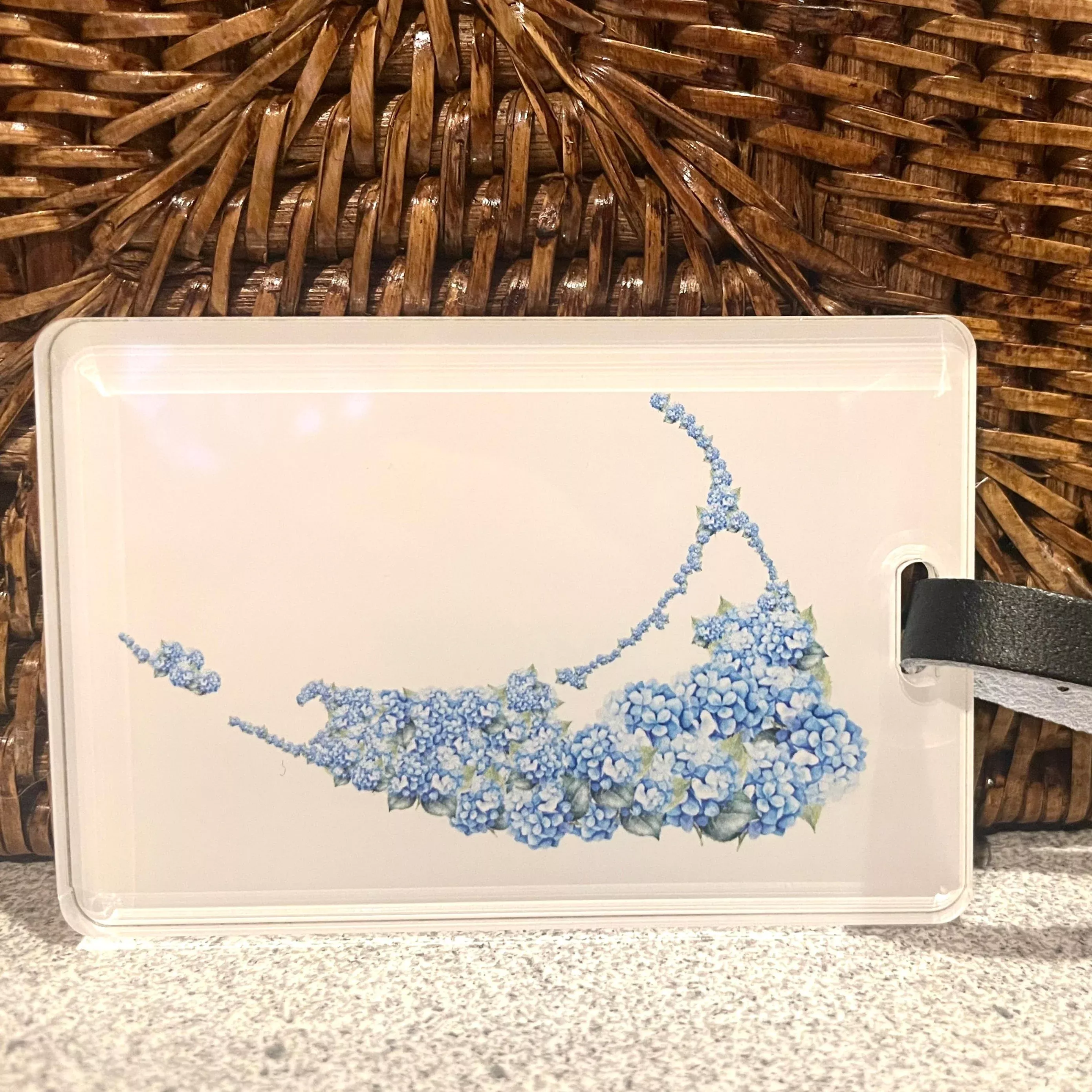 Nantucket Hydrangea Luggage Tag