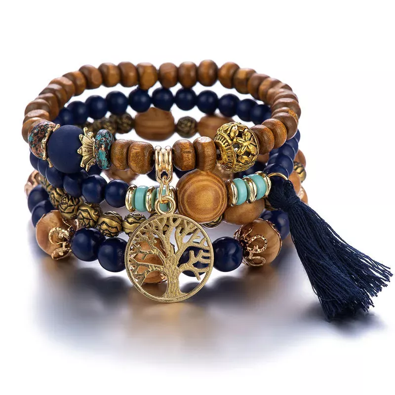 NIHBC28 - Tree Of Life Beaded Bracelet