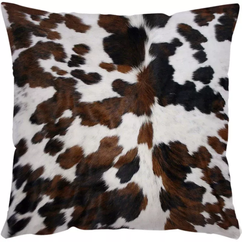 NIHPL1 - Set of 2 - 18" x 18" Cow Print Throw Pillows
