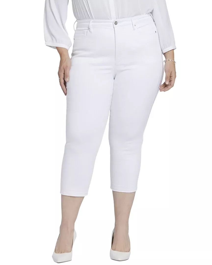 Nydj Chloe Optic White Capri Jean