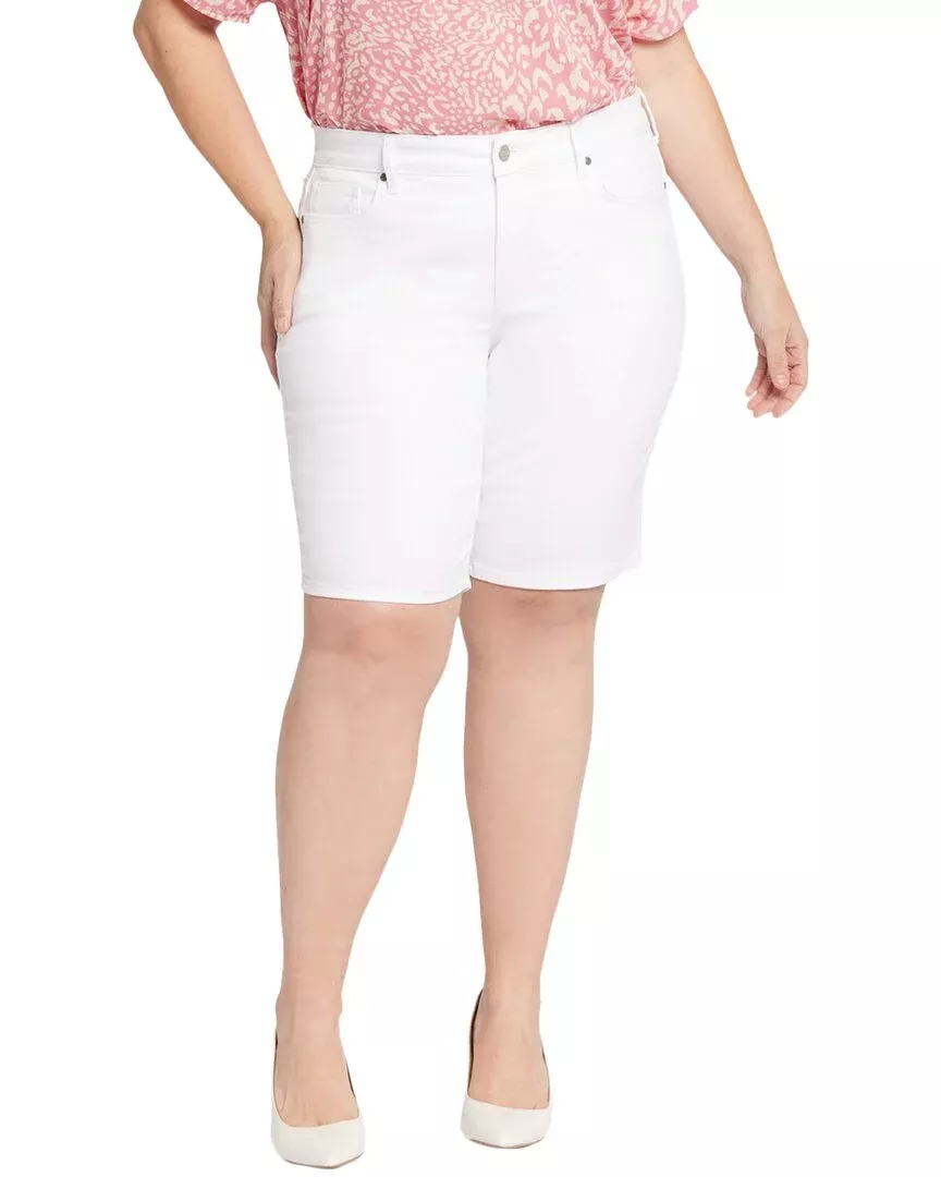 Nydj Plus Briella Optic White Short