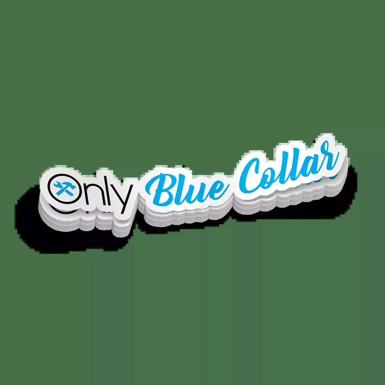 Only Blue Collar - Hard Hat Decal