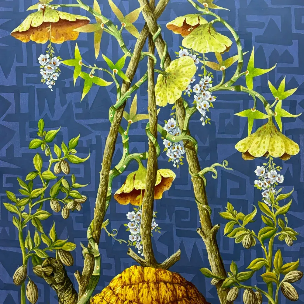 Paper Panel-Turtle Eating Pecans