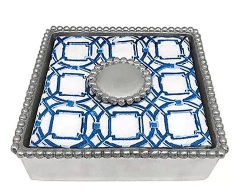 Pearl Beaded Napkin Box