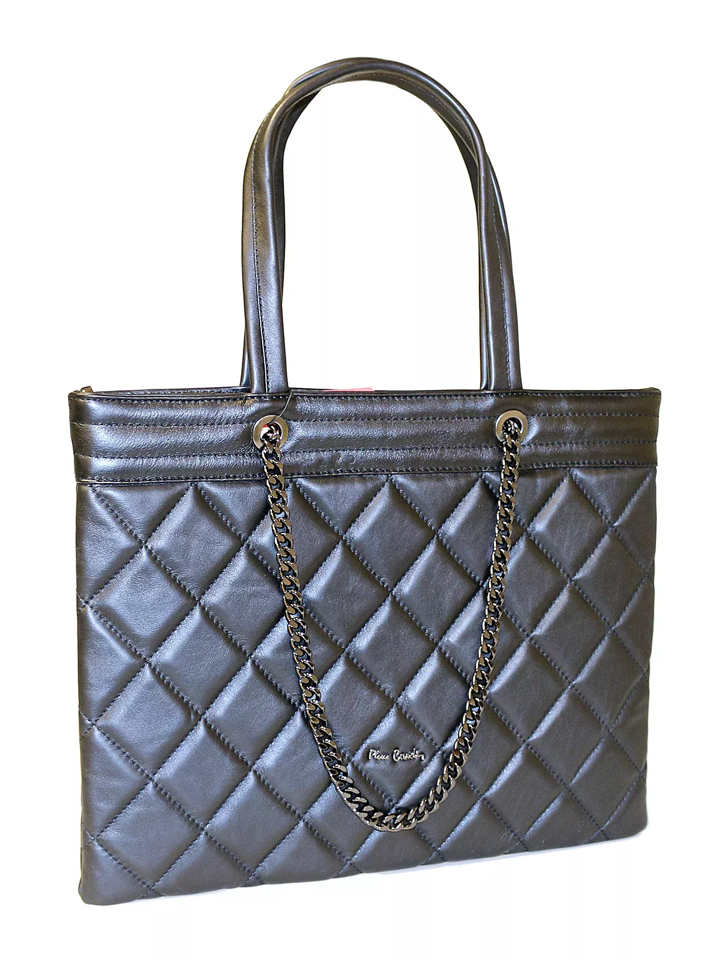 Pierre Cardin Large BlackStructured Square Shoulder Bag