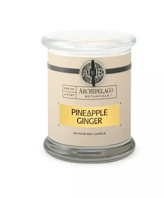 Pineapple Ginger Glass Jar Candle