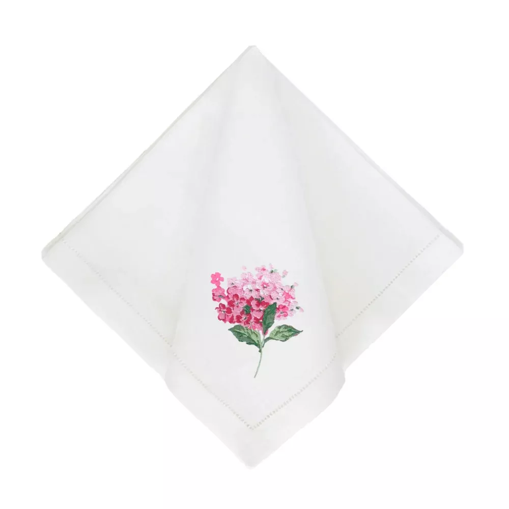 Pink Hydrangea Dinner Napkins-Set of 4