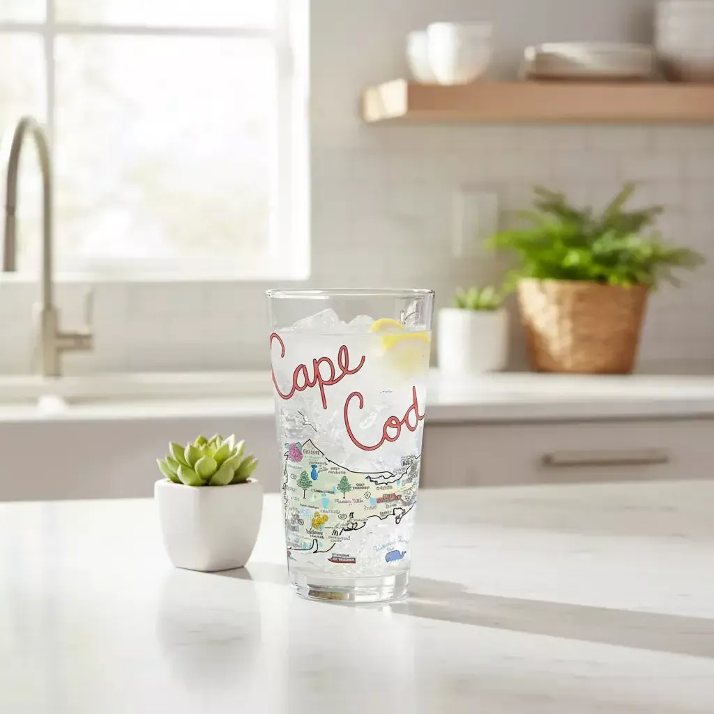 Pint Glass - Cape Cod Map
