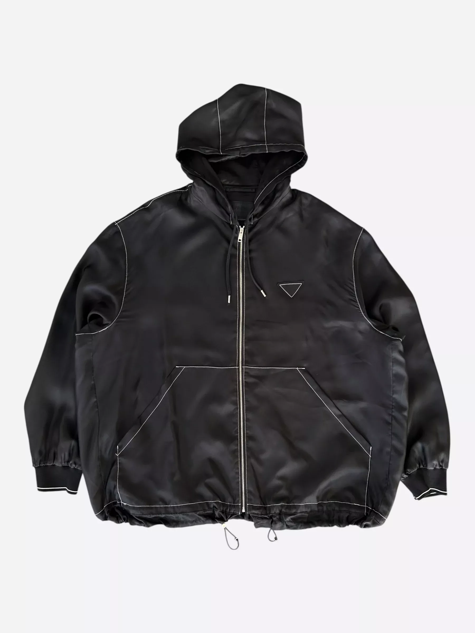 Prada Black & White Nylon Blouson Jacket
