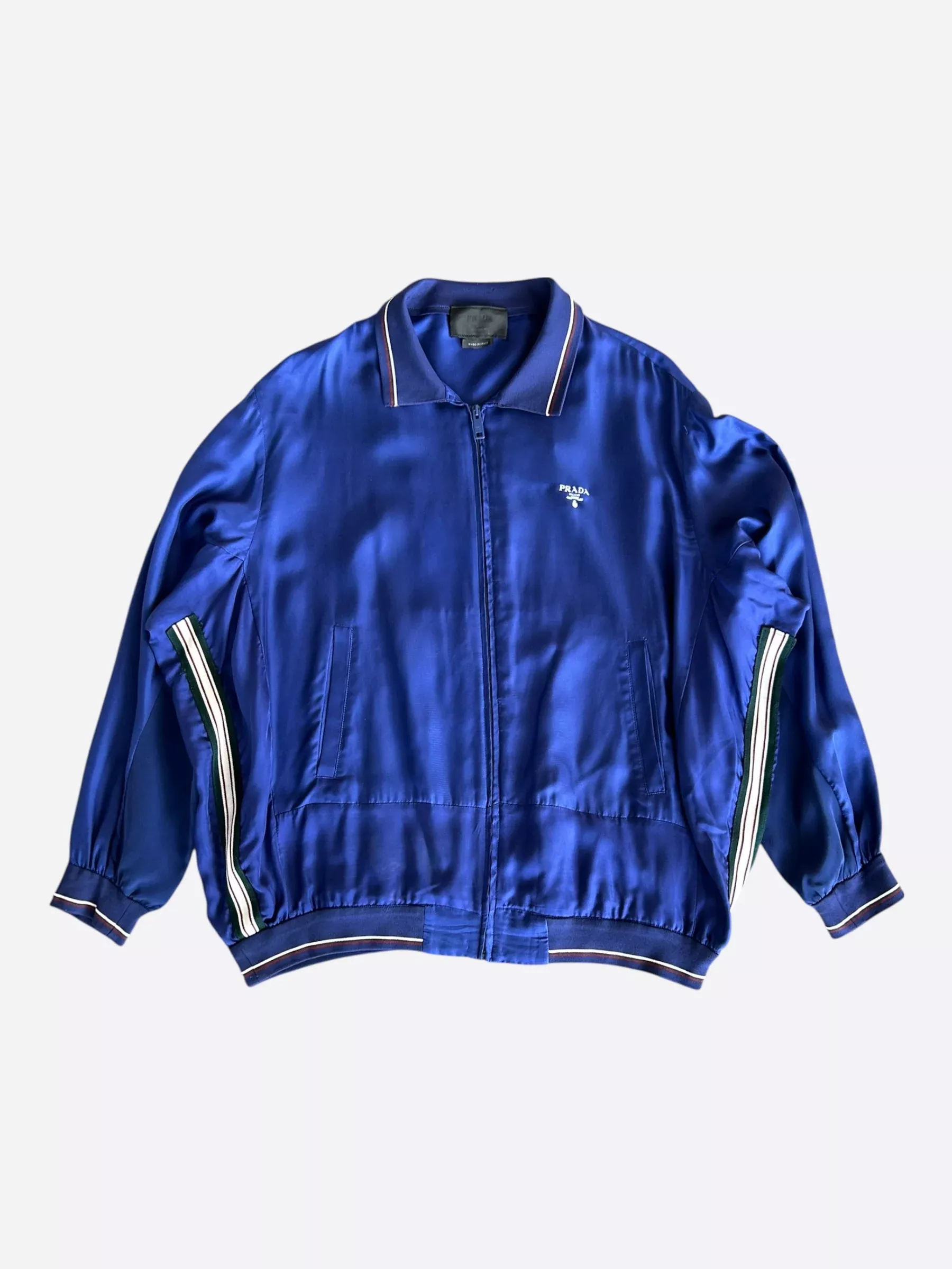 Prada Blue & White Logo Track Jacket