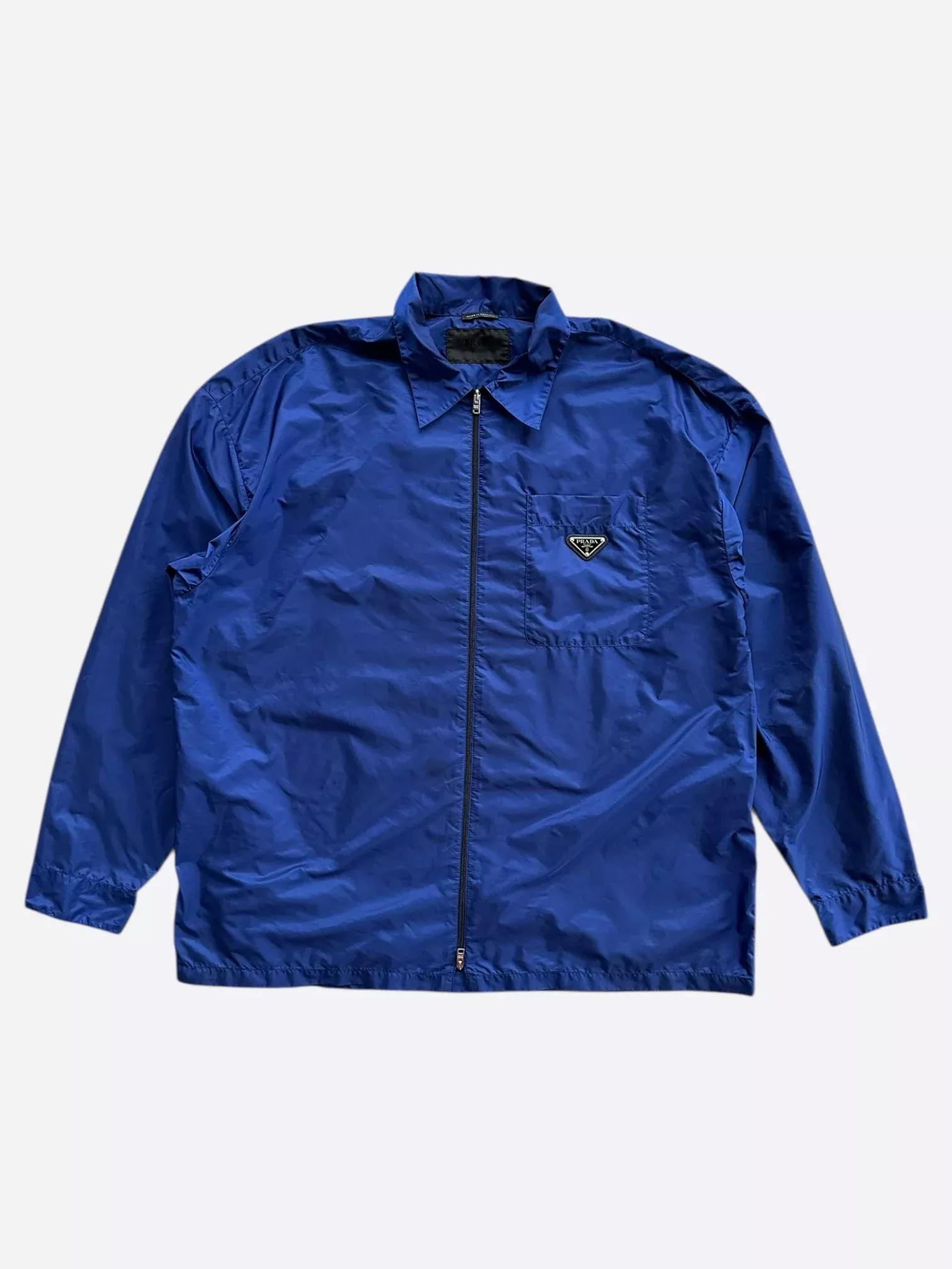 Prada Blue Zip Up Windbreaker