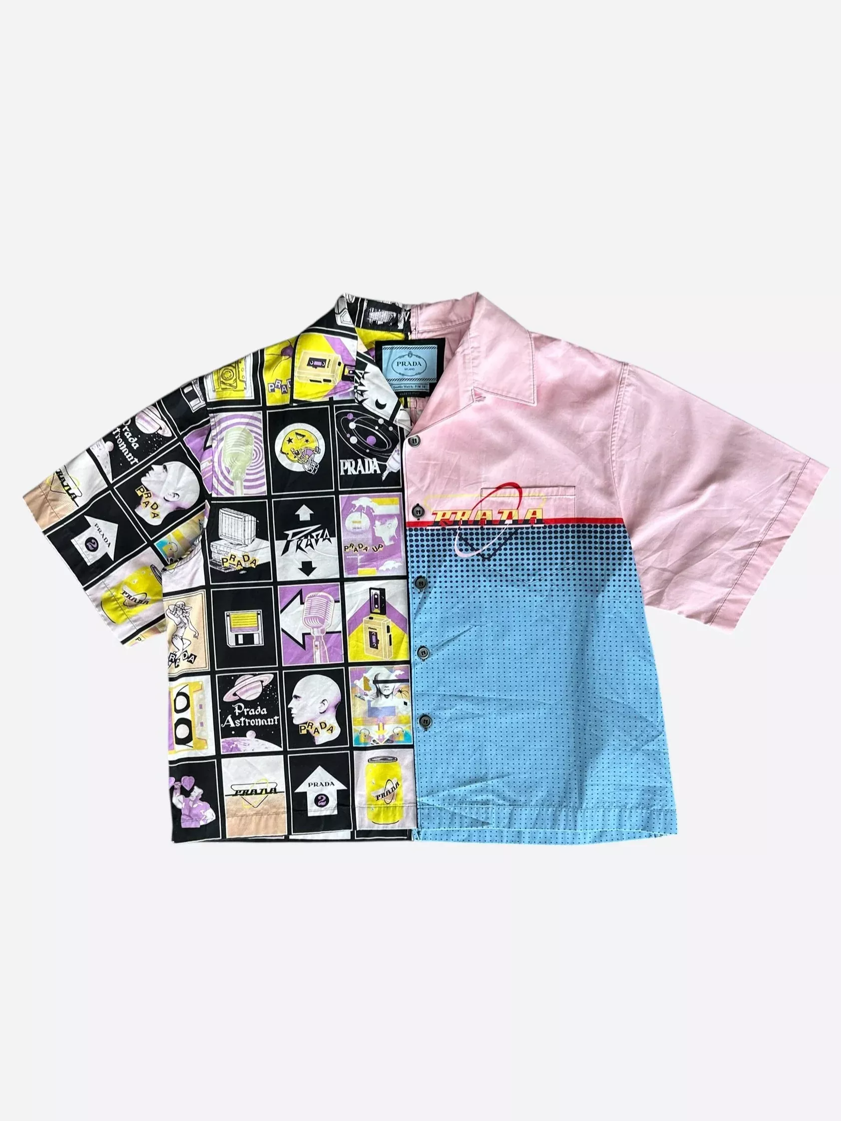 Prada Multicolor Double Match Split Bowling Shirt