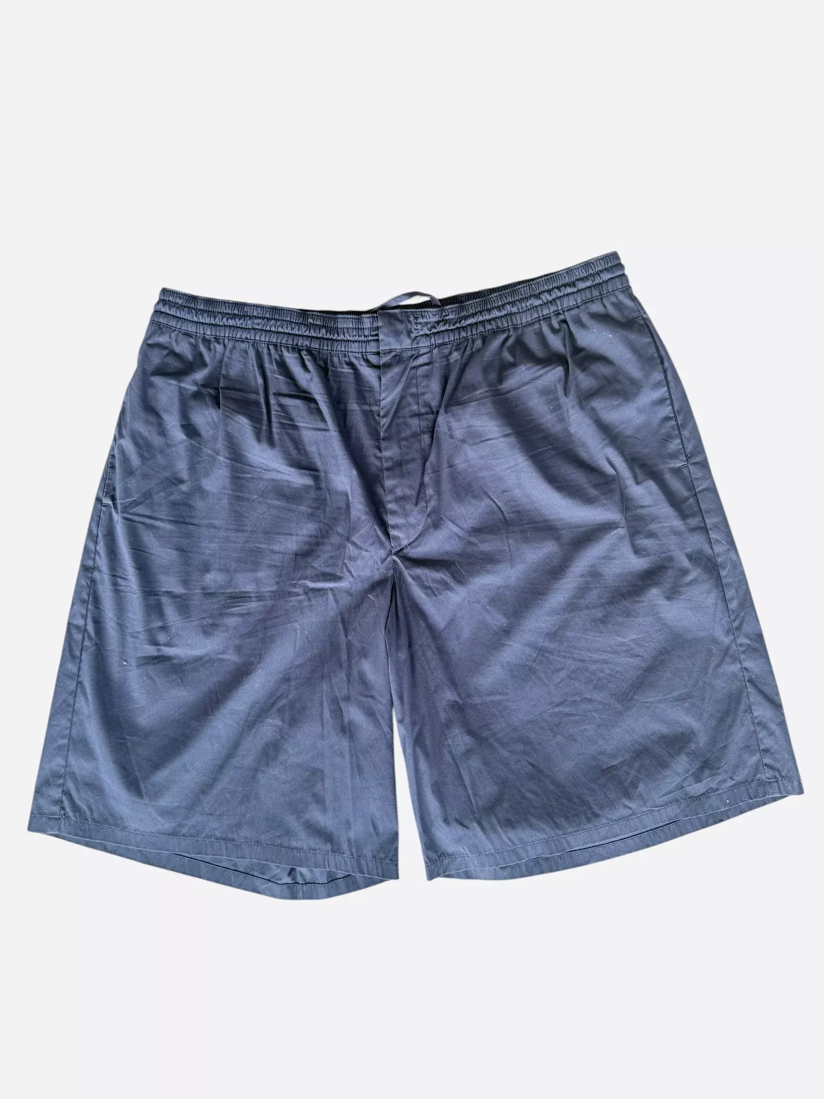 Prada Navy & White Logo Shorts