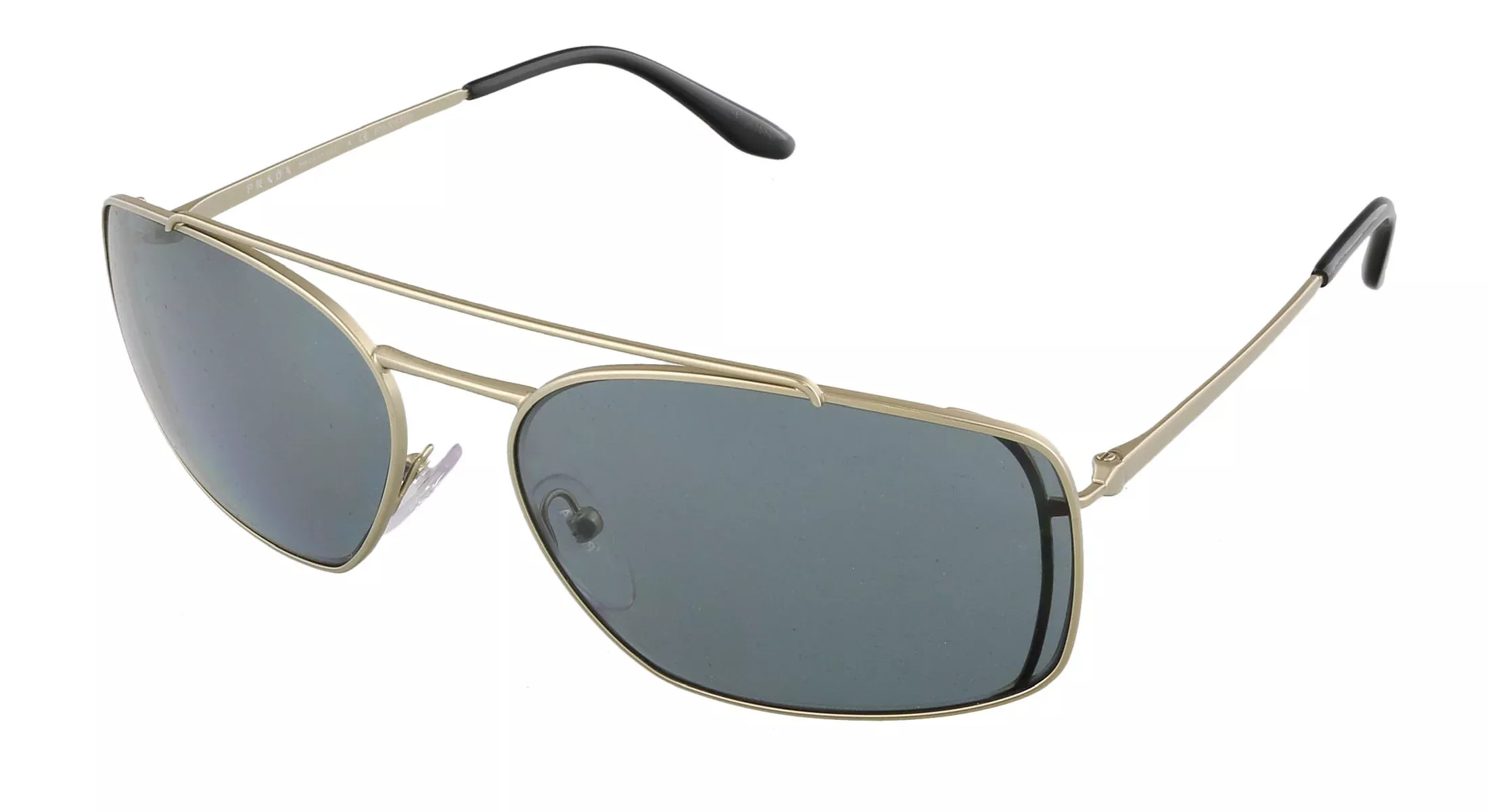 Prada Silver Rectangular PR 64VS1BK5Z1 Sunglasses