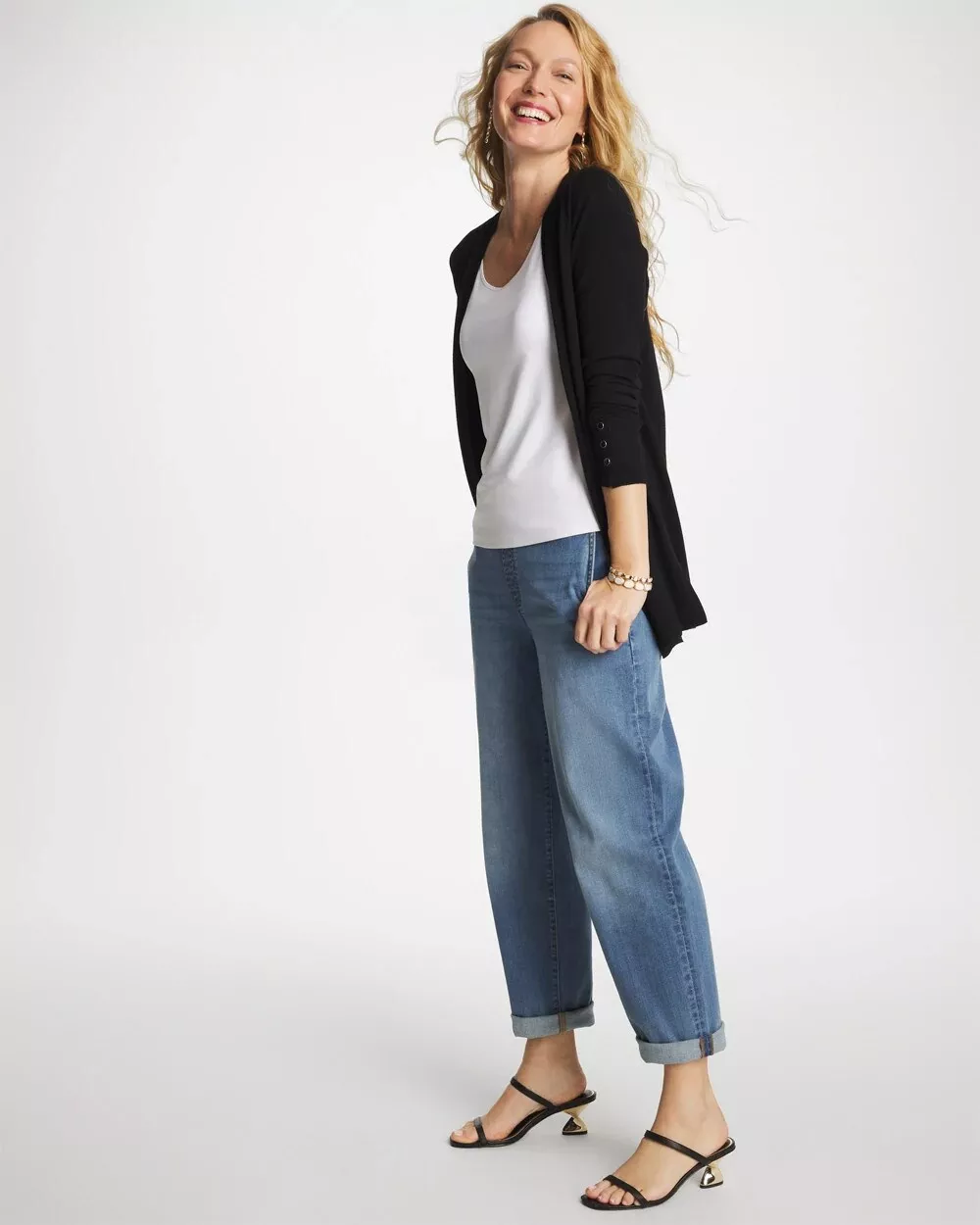 Pull-On Boyfriend Cropped Jeans