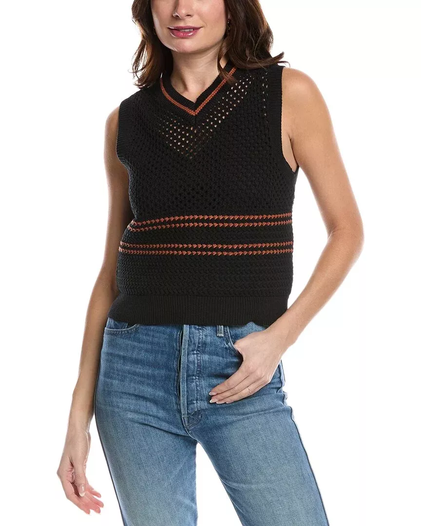 Re/Done Crochet Mesh Vest