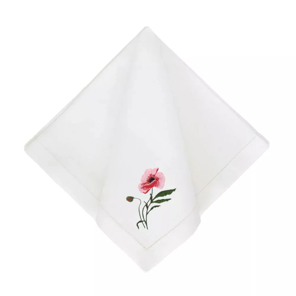 Red Poppy Dinner Napkins-Set of 4