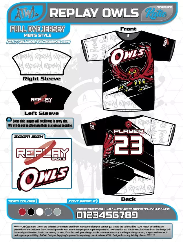 REPLAY OWLS FULL-DYE JERSEYS