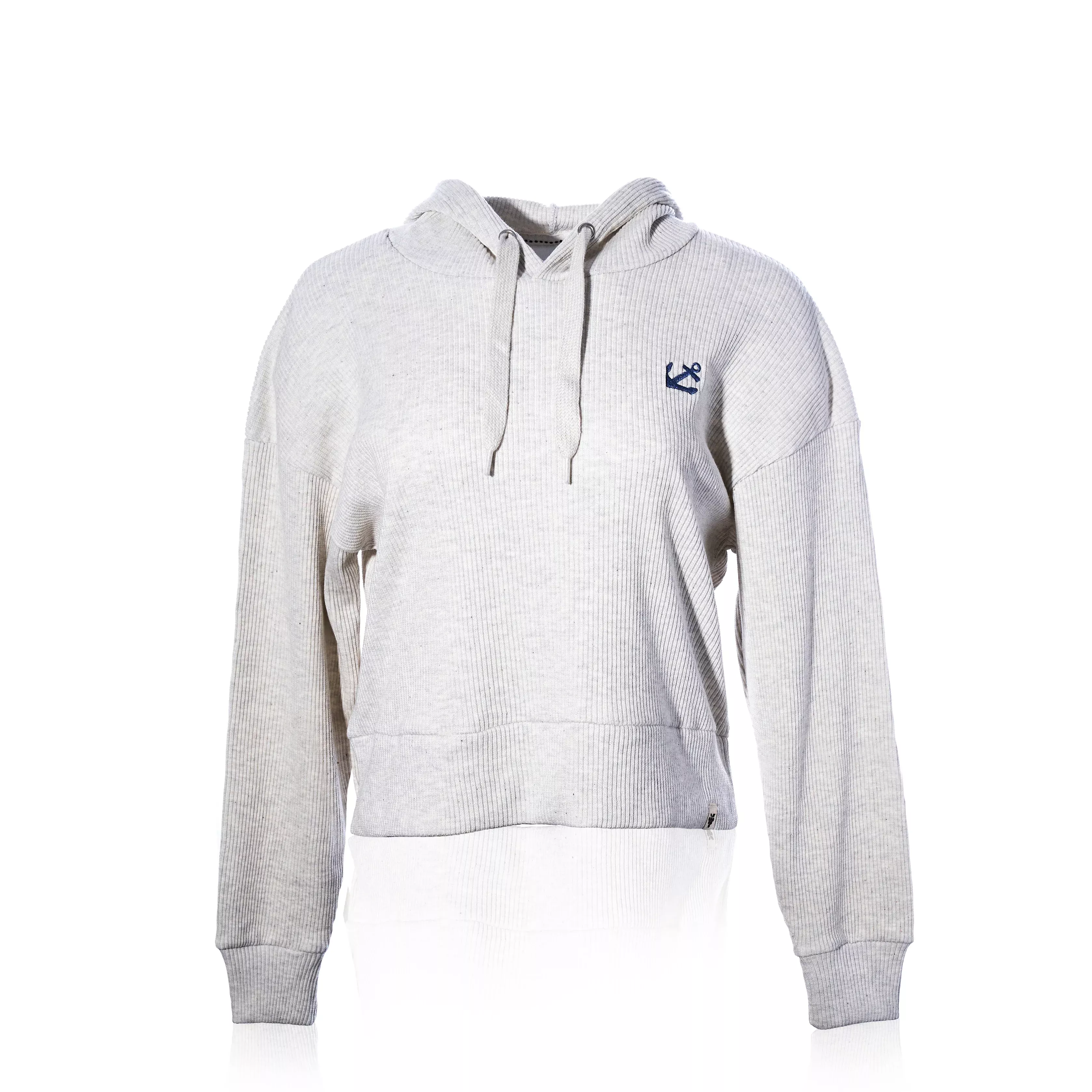 Ribbed Hoodie Pullover - Oatmeal Anchor
