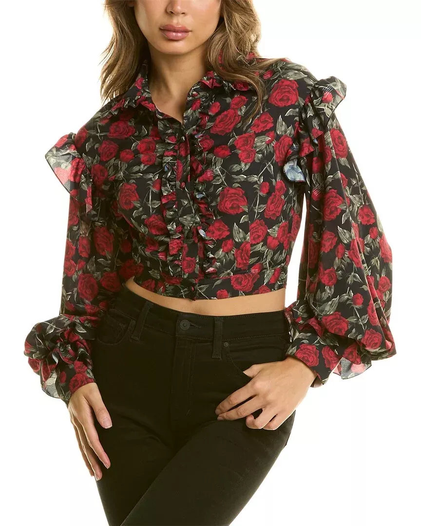 Rokh Rose Print Blouse