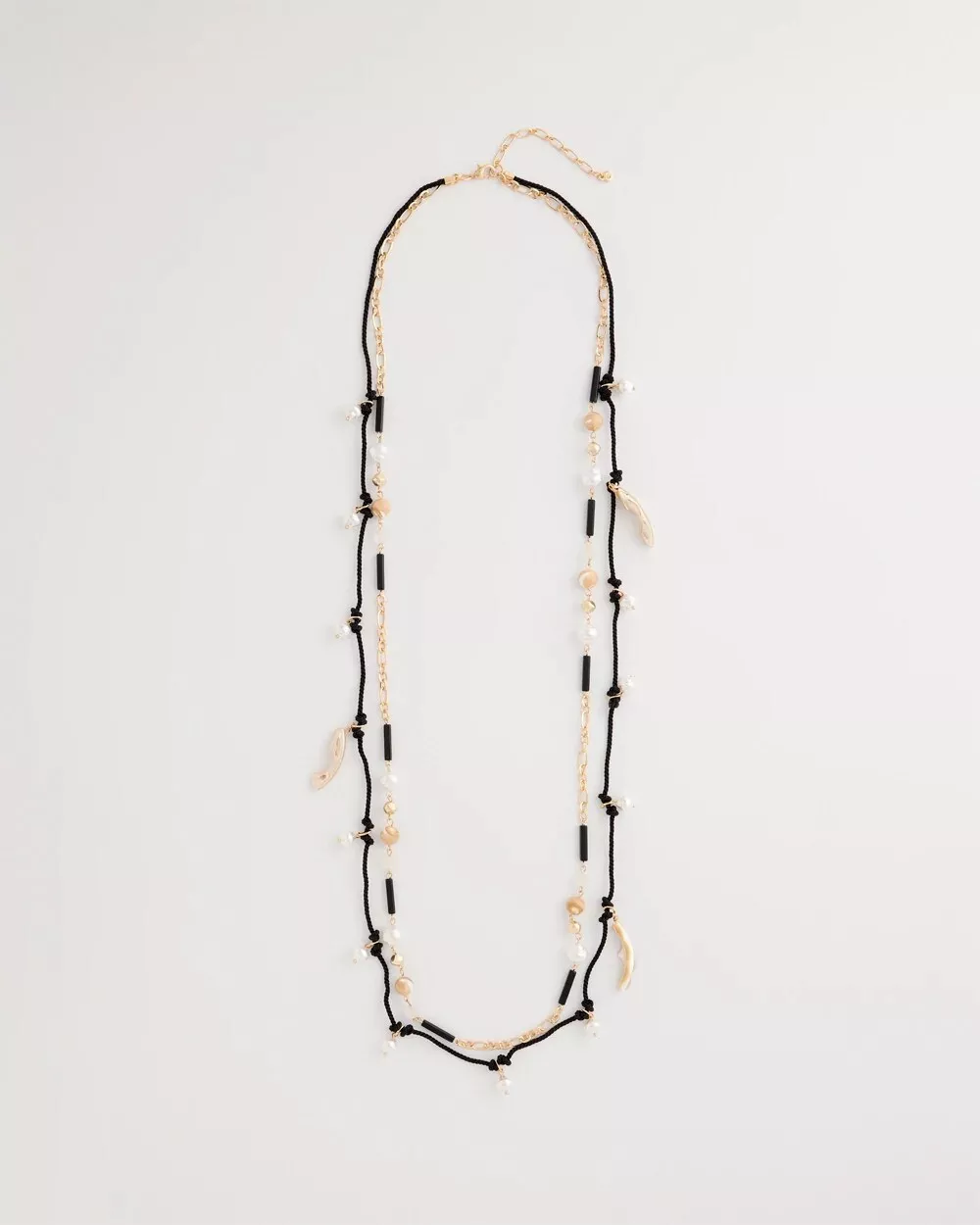 Rope Beaded Multi-Strand Necklace