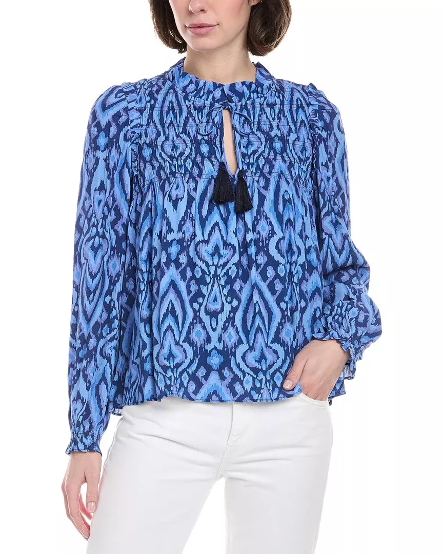 Sail To Sable Ruffle Neck Top
