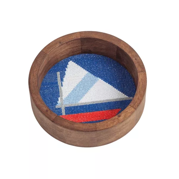 Sailboat Needlepoint Coaster