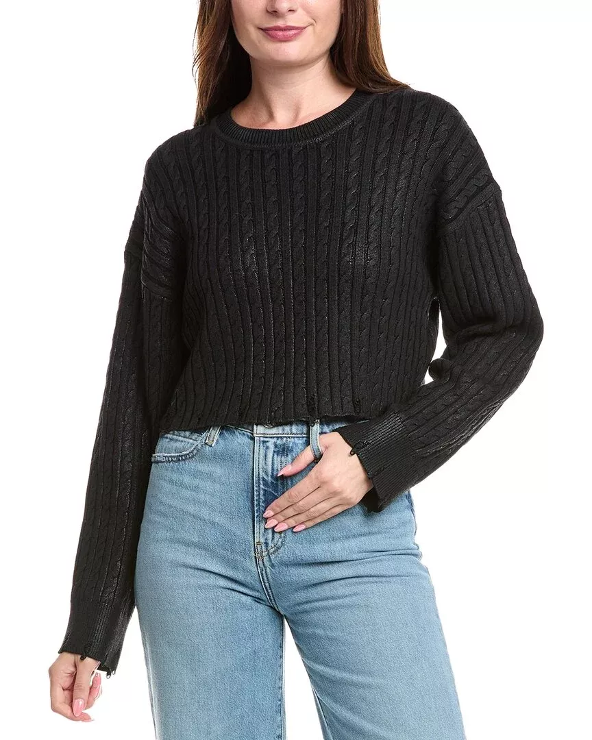 Sandro Cropped Wool-Blend Sweater