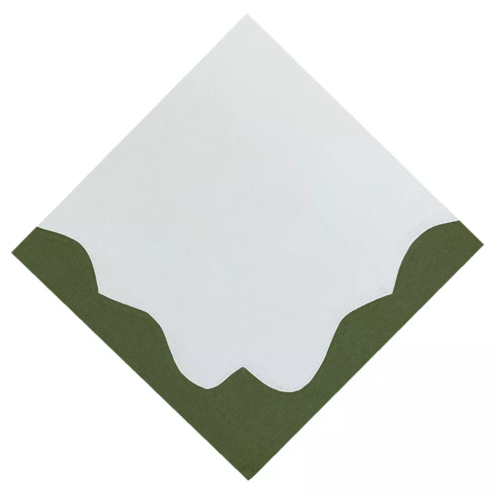 Scallop Border Dinner Napkins-Set of 4