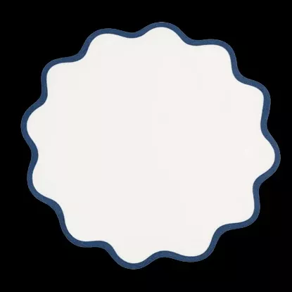 Scallop Edge Customizable Circle Placemat - Sapphire