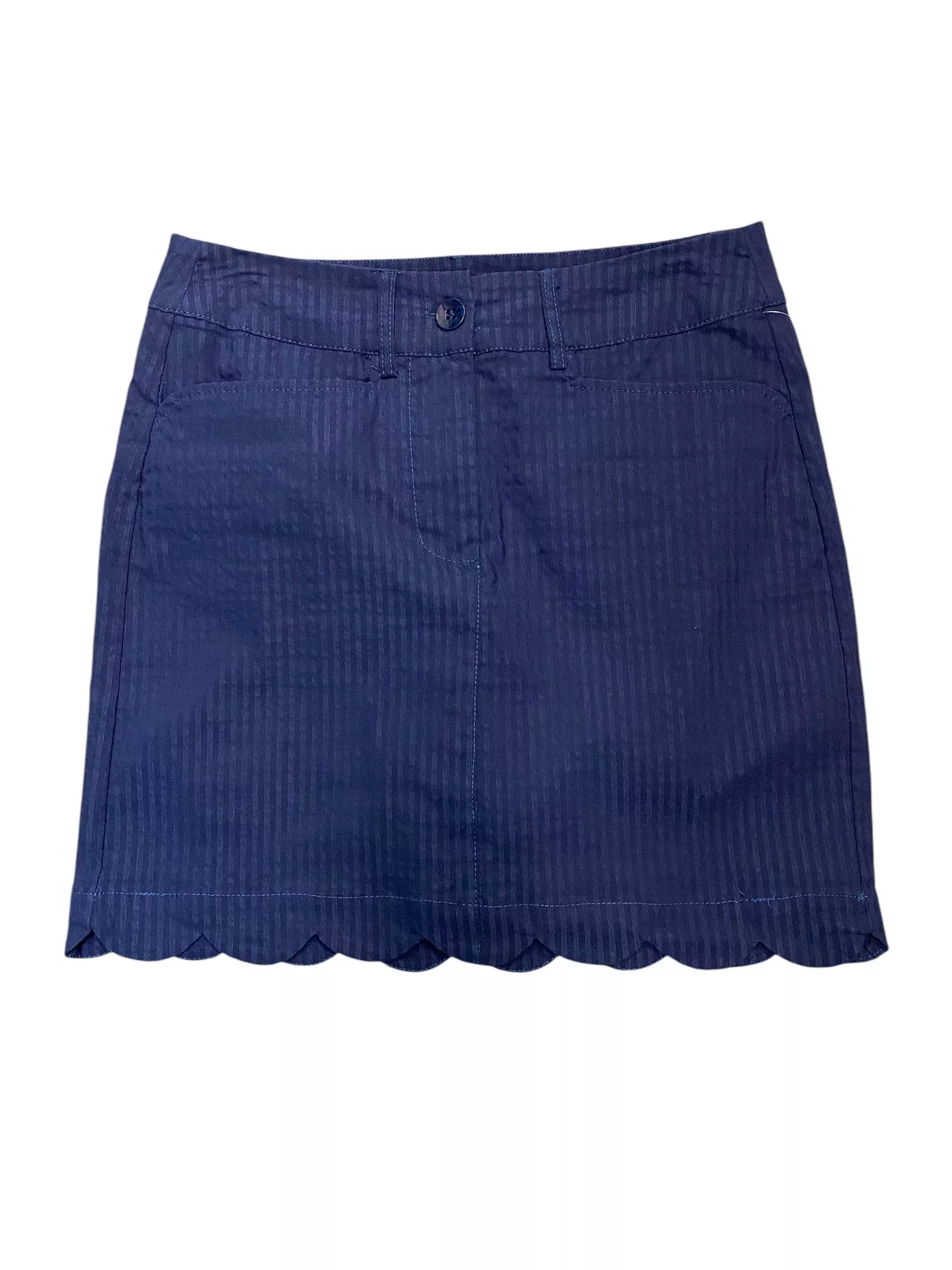 Scallop Skort-Navy