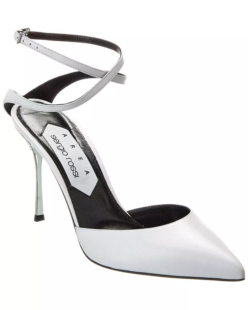 Sergio Rossi Satin Ankle Wrap Pump