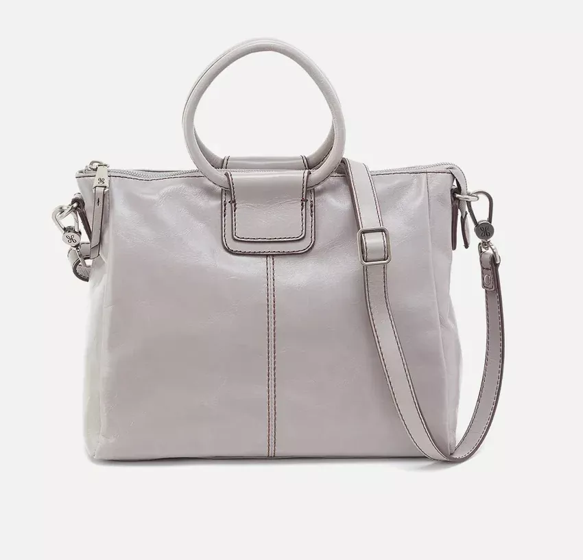 Sheila Medium Satchel - Light Grey