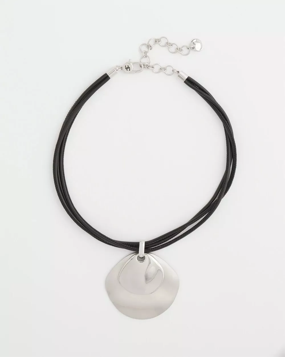Silver Pendant On Cord