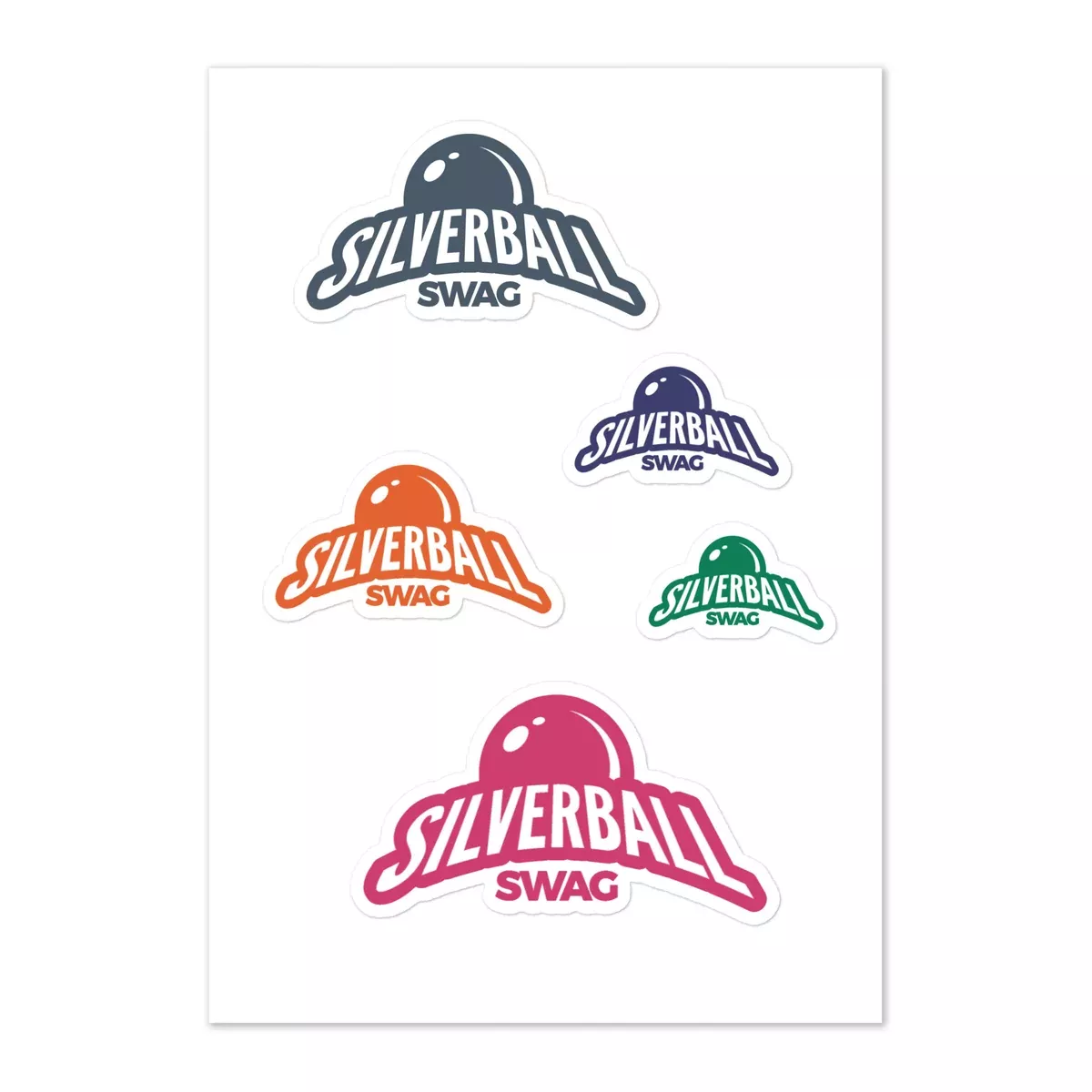 Silverball Swag Sticker sheet