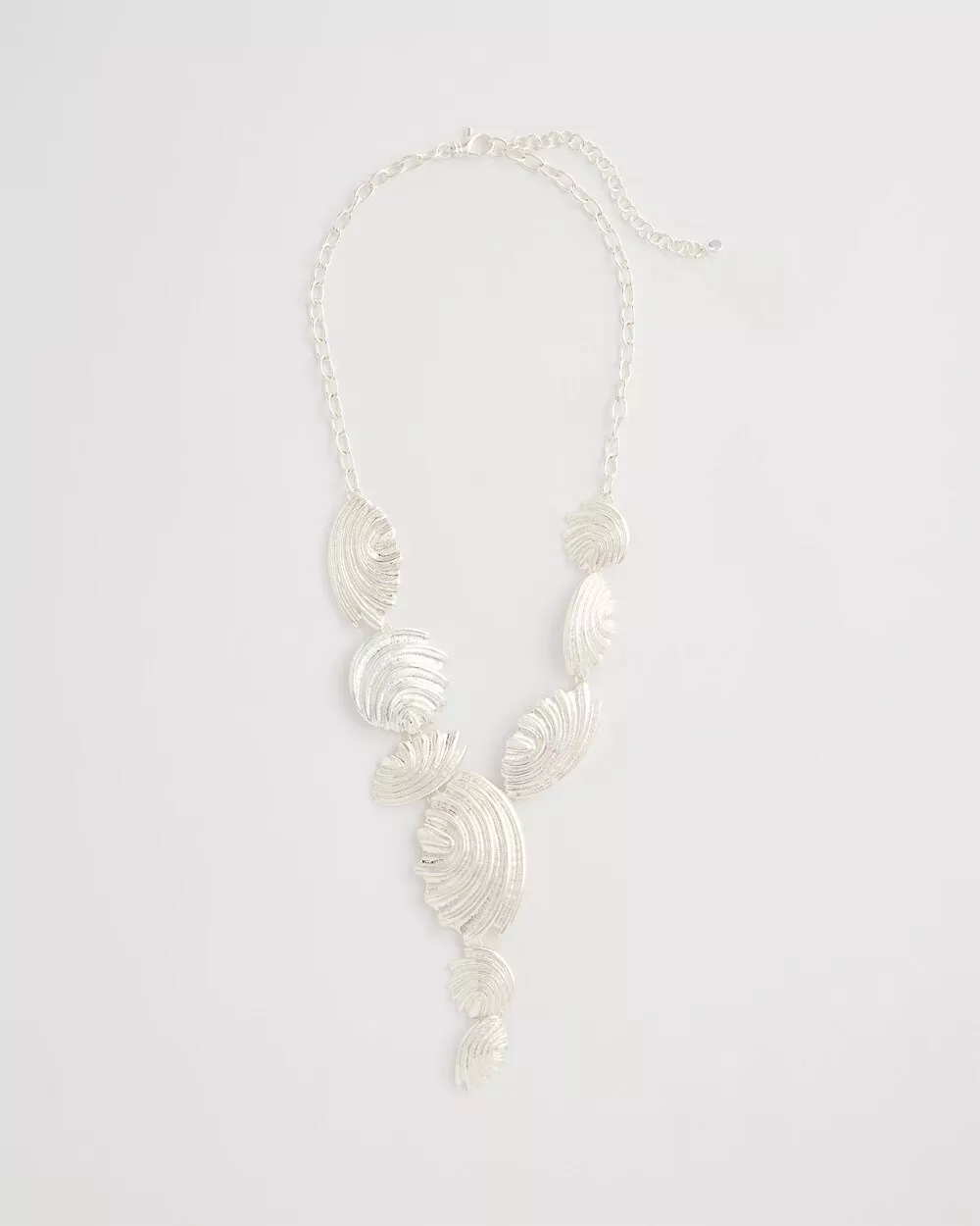 Silvertone Shell Charm Y-Necklace
