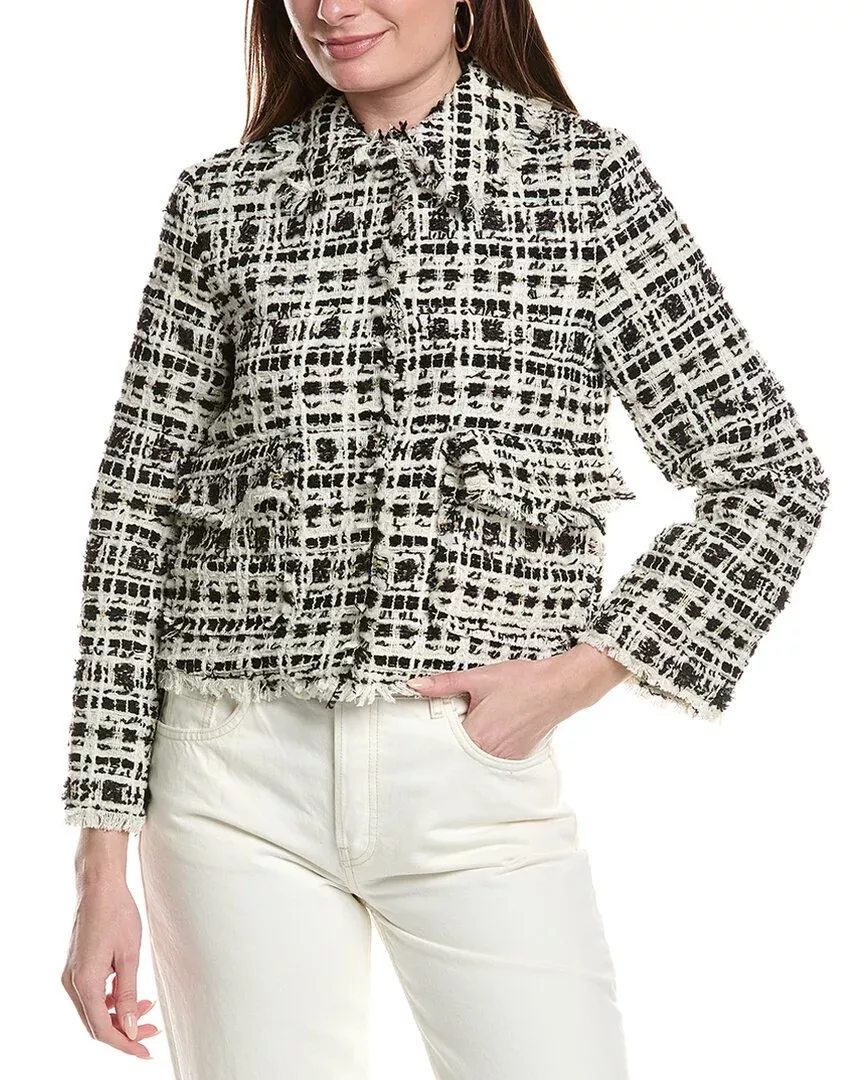Silvian Heach Wool-Blend Tweed Jacket