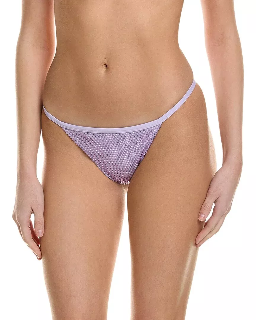 Simkhai Moxie Crystal Mesh String Bikini Bottom