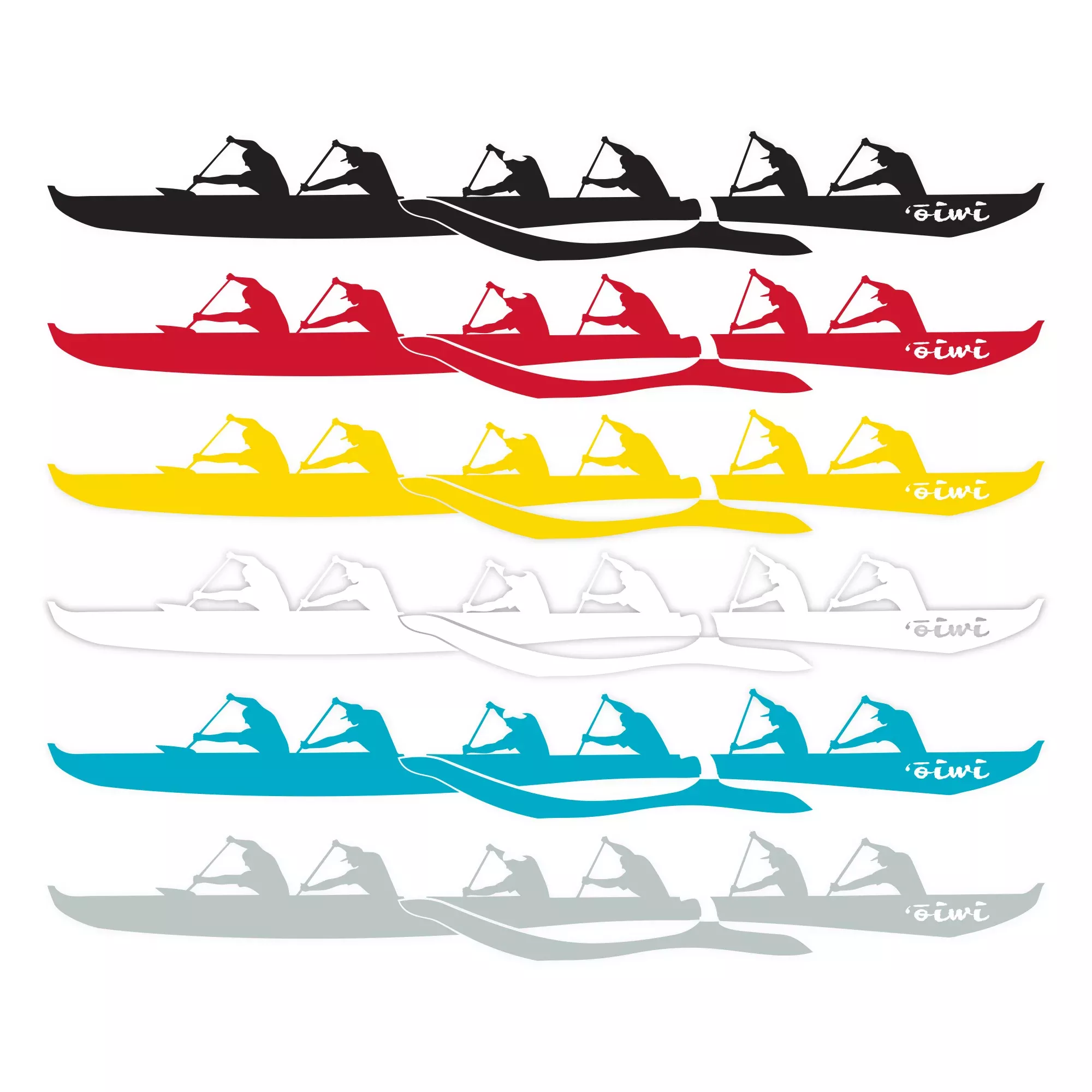 Six-man Outrigger Sticker