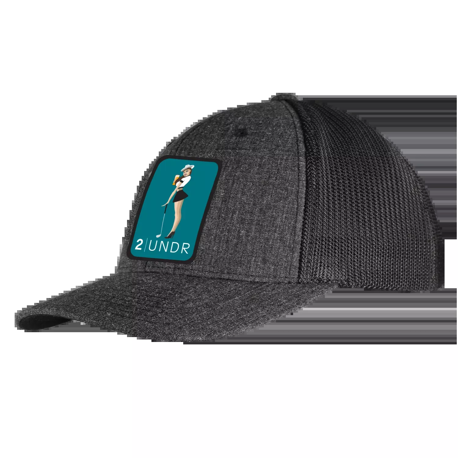 Snap Back Mesh Solid Patch Hat - Cart Girl
