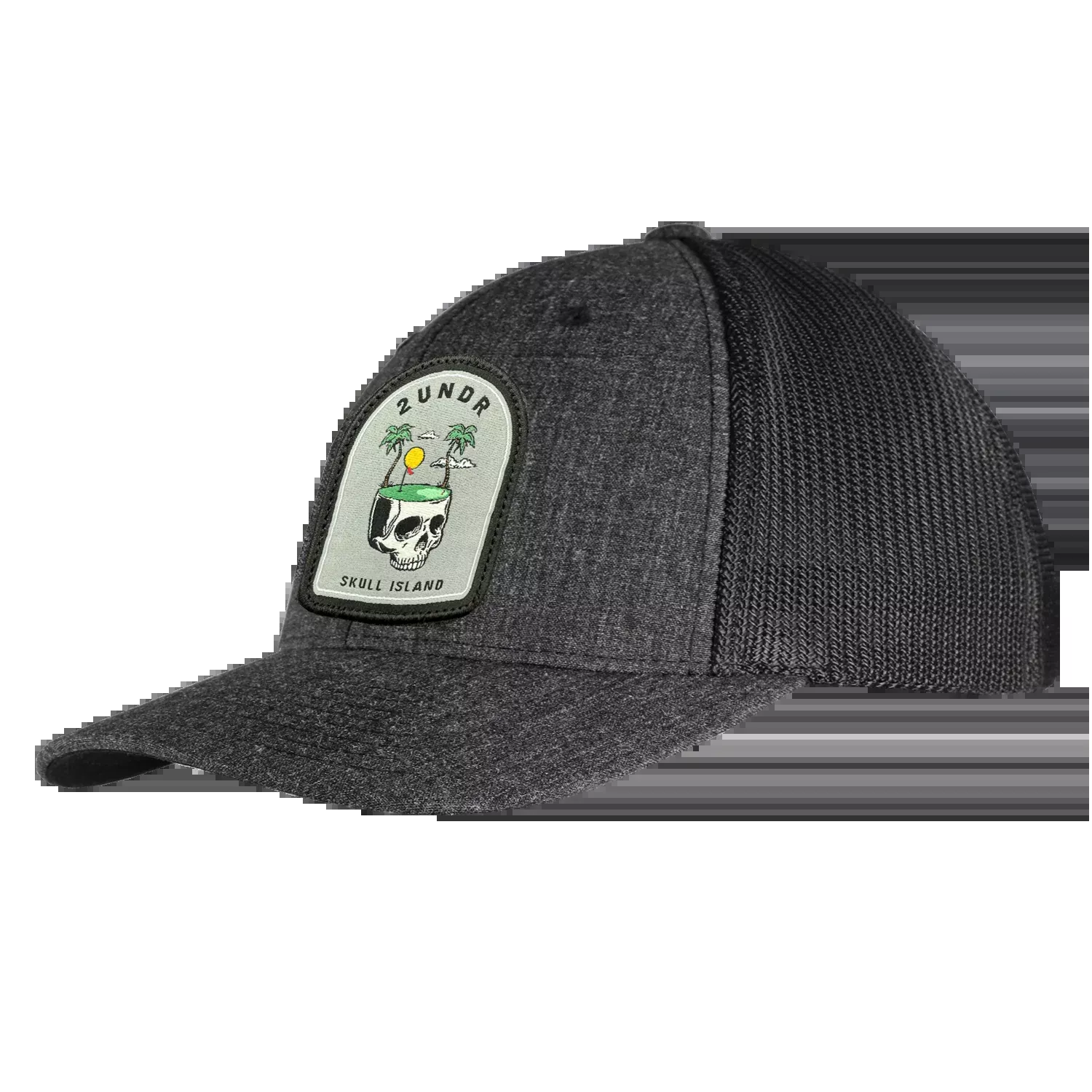 Snap Back Mesh Solid Patch Hat - Island Resort